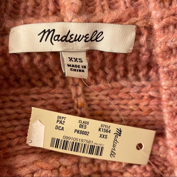 Madewell Bubble-Sleeve Cableknit Cardigan Sweater - Picture 7 of 7